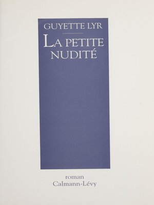 cover image of La Petite Nudité